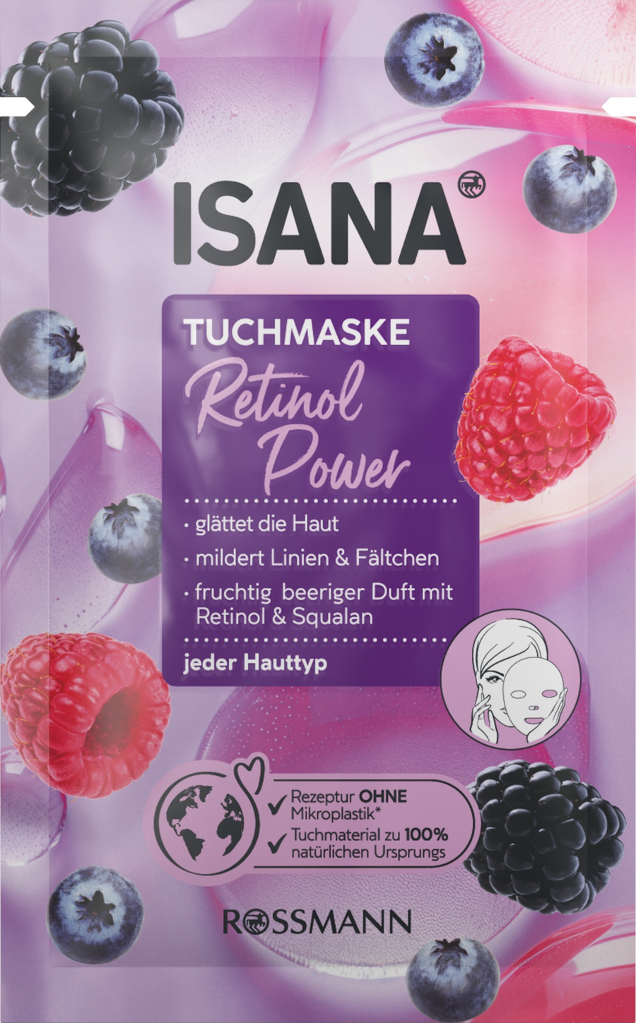 

Маска для лица ISANA Retinol Power Tuchmaske