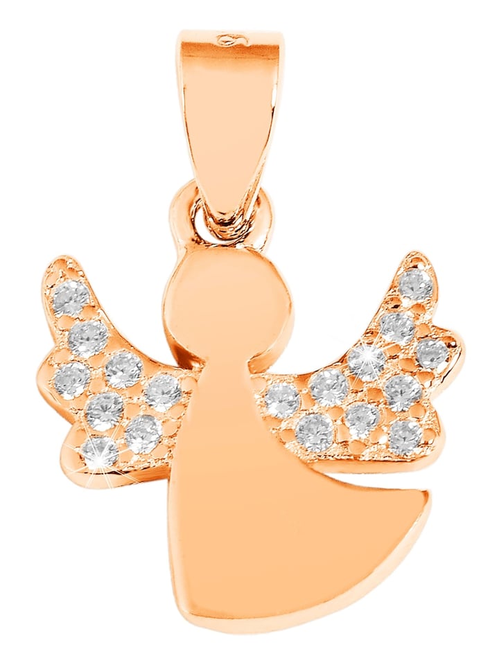 

Adeliás Женский кулон - кулон из серебра 925 пробы с кубическим цирконием в золотой оправе