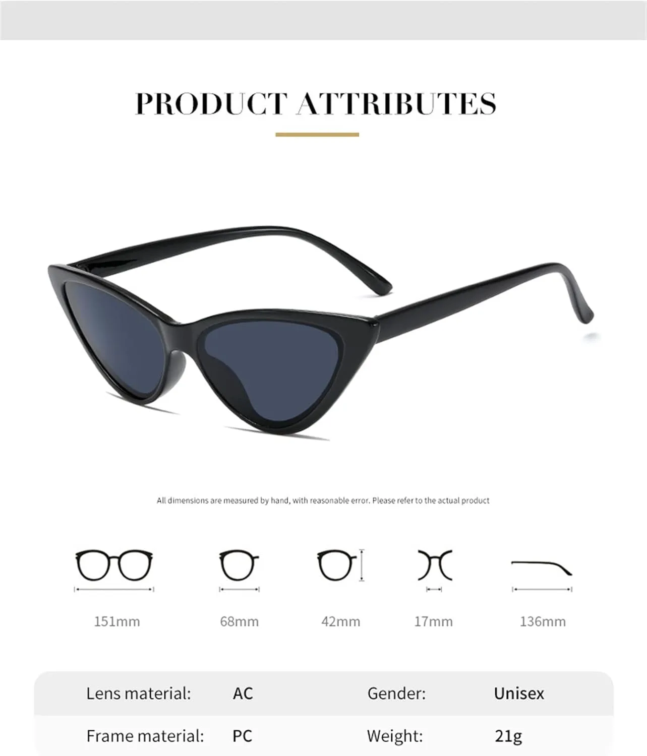 

Ретро-солнцезащитные очки «кошачий глаз» для мужчин и женщин, очки для стрельбы на открытом воздухе и в праздничные дни (цвет: B, размер: средний) MTZJH, C