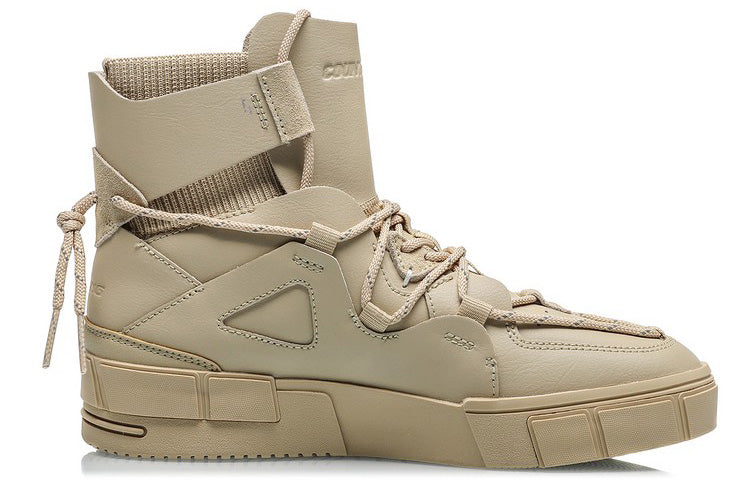 Кеды (WMNS) Li-Ning Counterflow Hi 'Triple Beige', хаки — фото 2