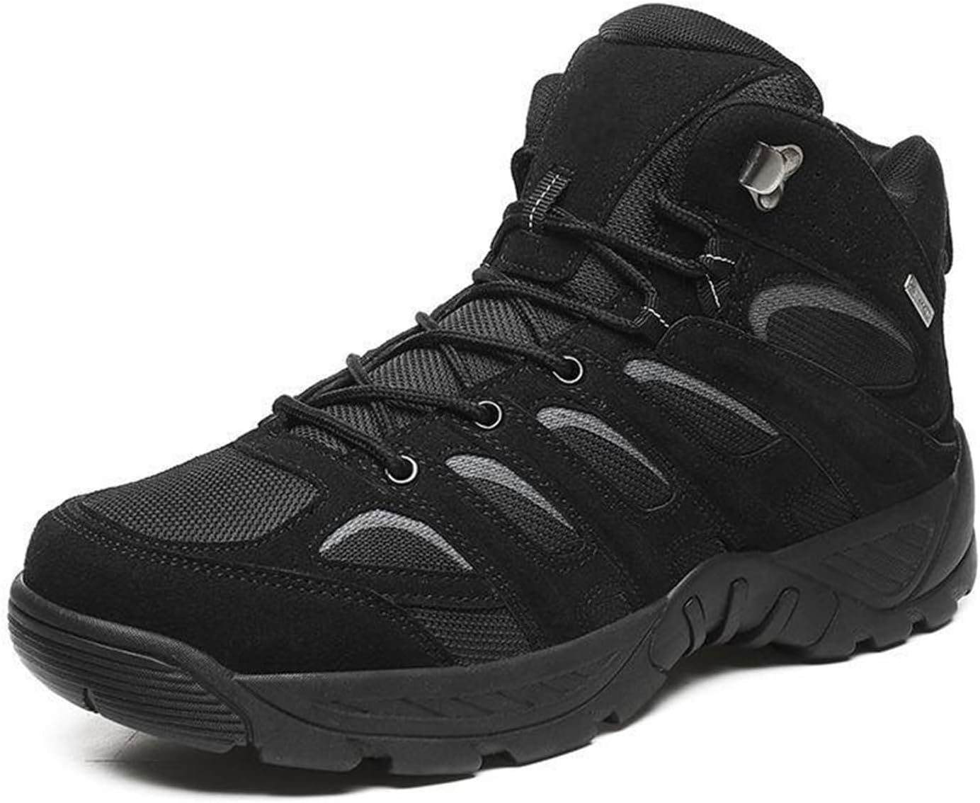 

Мужские тактические ботинки с шнуровкой, дышащие, легкие походные ботинки, нескользящие, для альпинизма, с поддержкой свода стопы, туристические ботинки-ботильоны Generic, черный