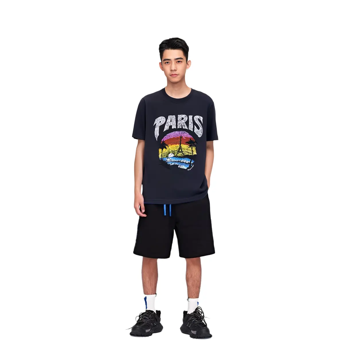 Футболка Balenciaga Graphic Printed, черный — фото 3