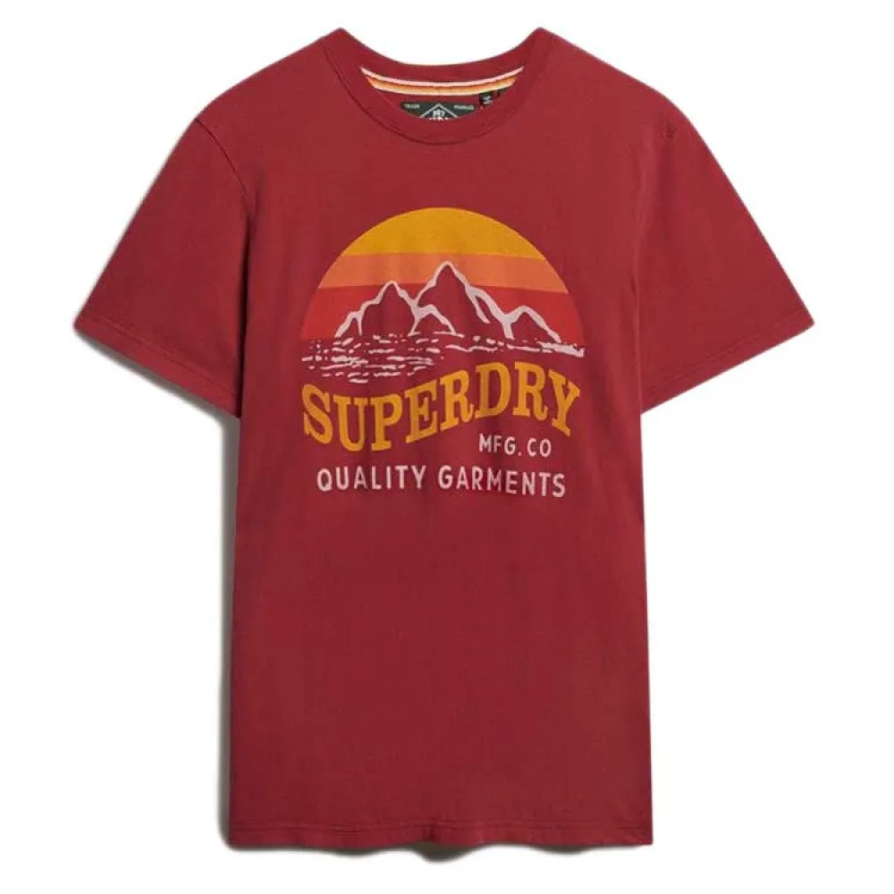 

Футболка с коротким рукавом Superdry Great Outdoors Relaxed Fit, красный