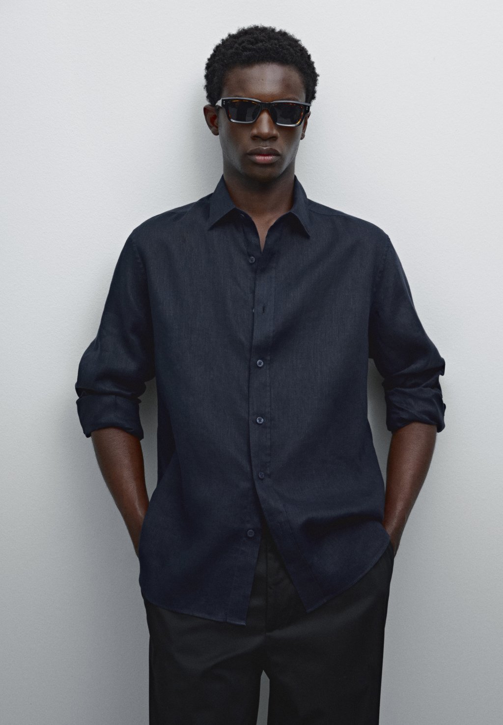 

Рубашка Massimo Dutti, Mottled Dark Blue