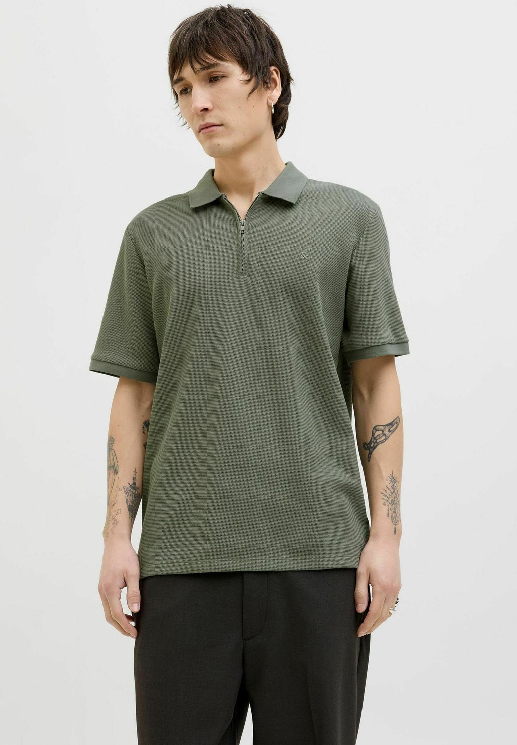 

Рубашка поло JJEAUSTIN ZIP Jack & Jones, зеленый
