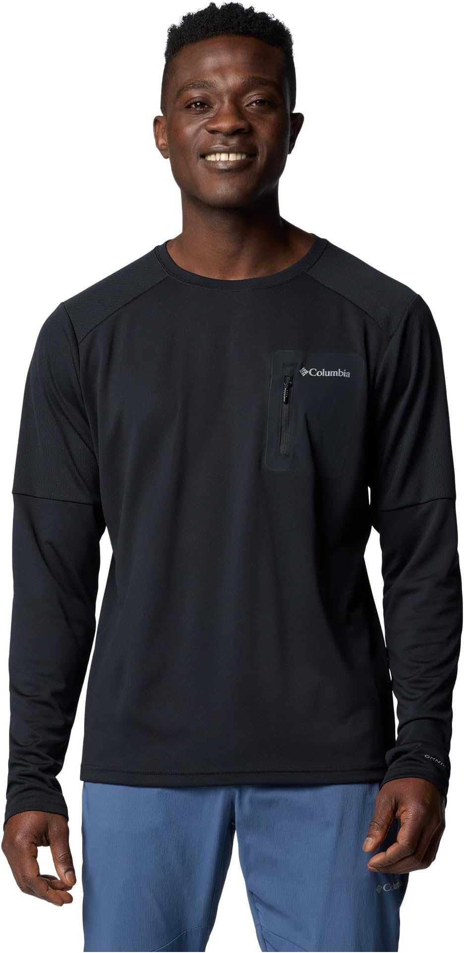 

Футболка Columbia Columbia Tech Knit Long Sleeve Crew, черный