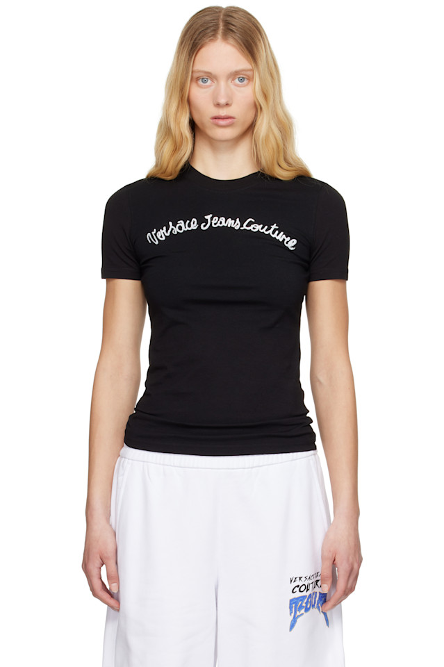 

Футболка с принтом Versace Jeans Couture, черный