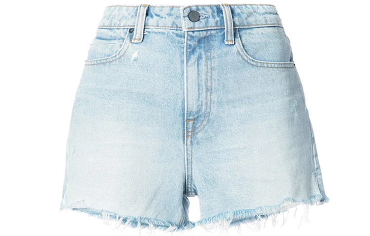 

Джинсовые шорты женские голубые Alexander Wang