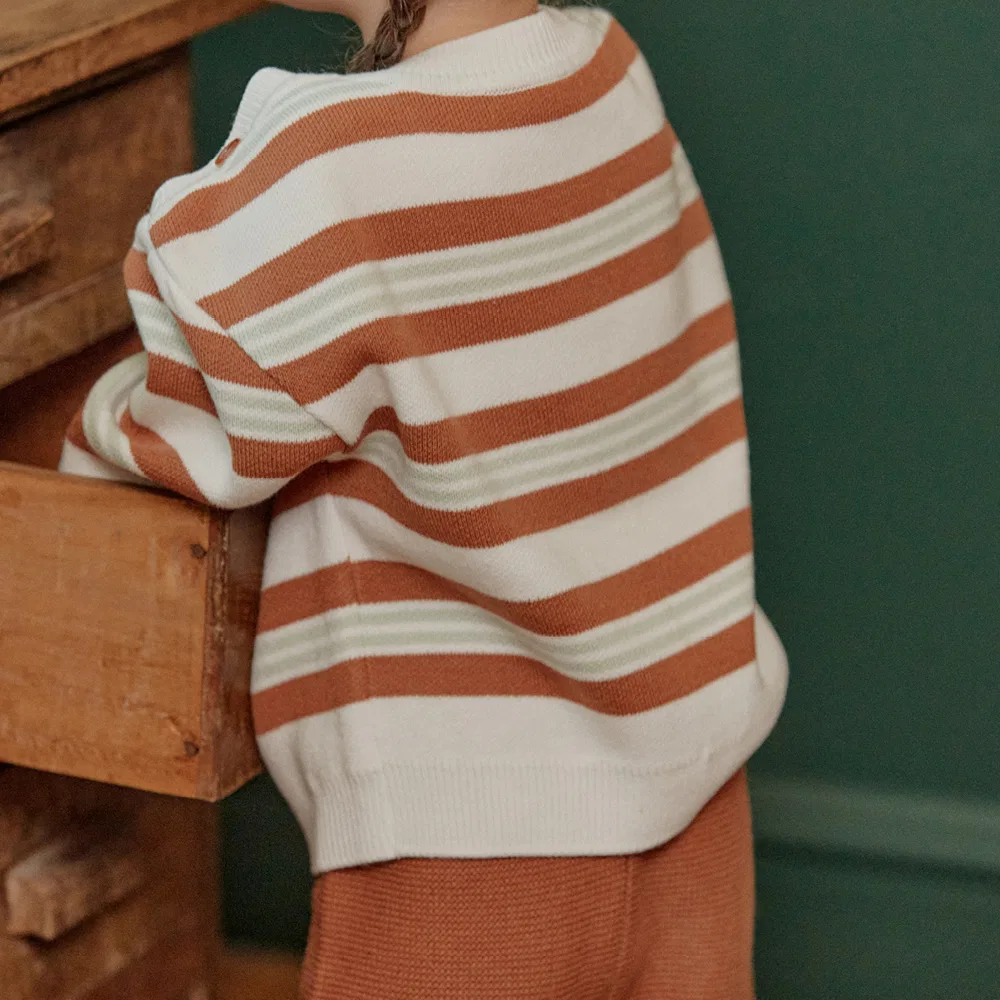 Детский свитер в разноцветную полоску Multi Stripe от Doudounsomn — фото 4
