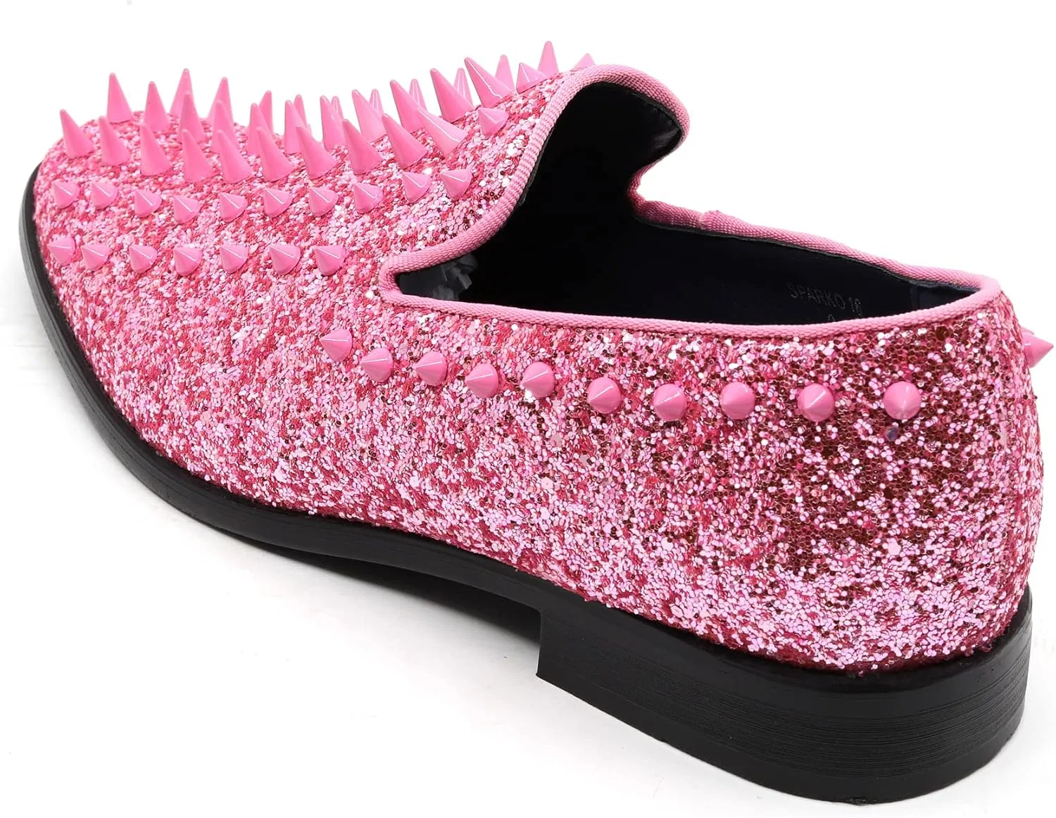 Мужские модные лоферы-смокинги Metrocharm с блестками и пайетками, модель SM-16, Pink — фото 3