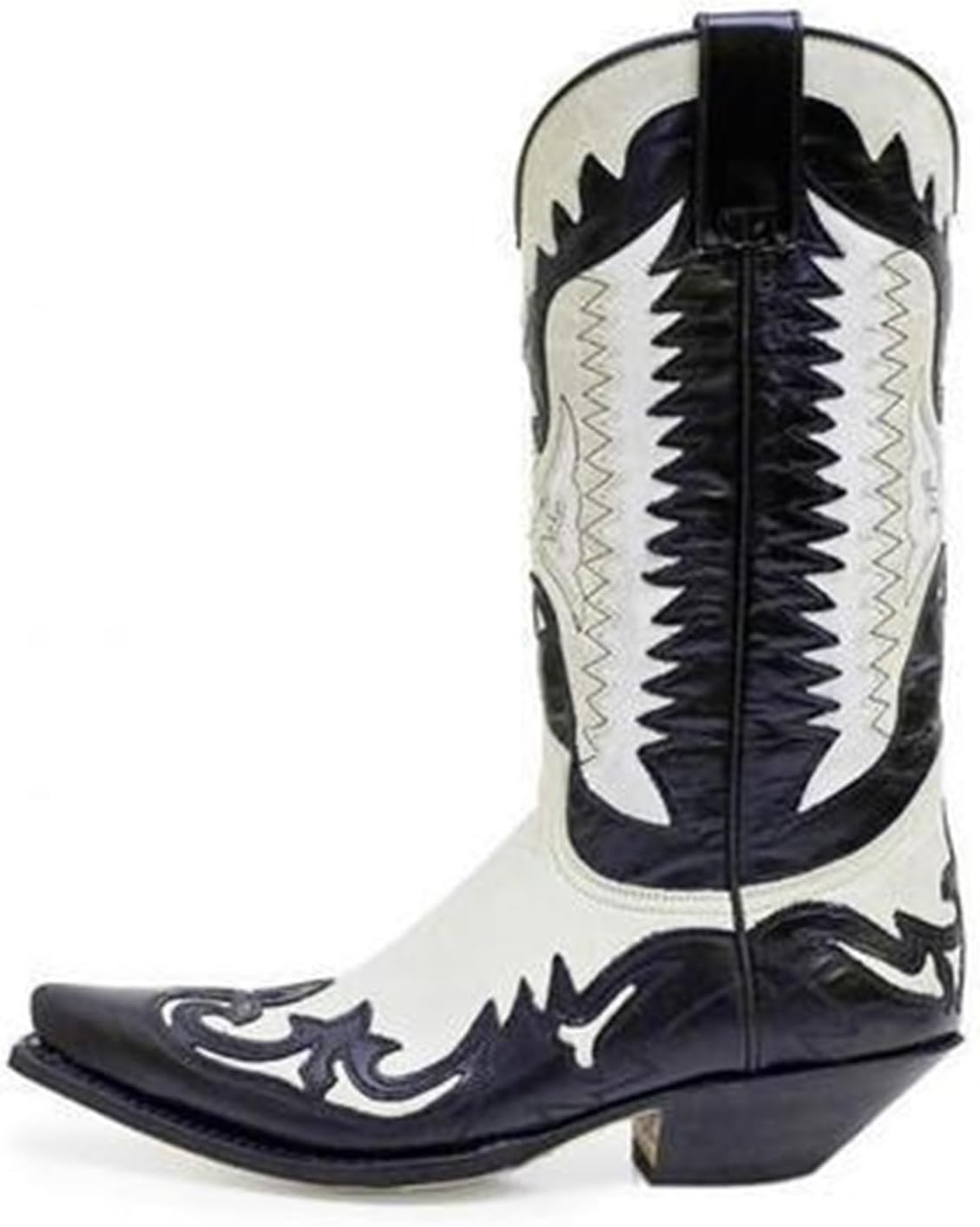 

Ковбойские ботинки для мужчин, повседневные ботинки, традиционные вышитые ботинки с низким каблуком, сшитые кантри-бутсы, западные модные ботинки Generic, белый