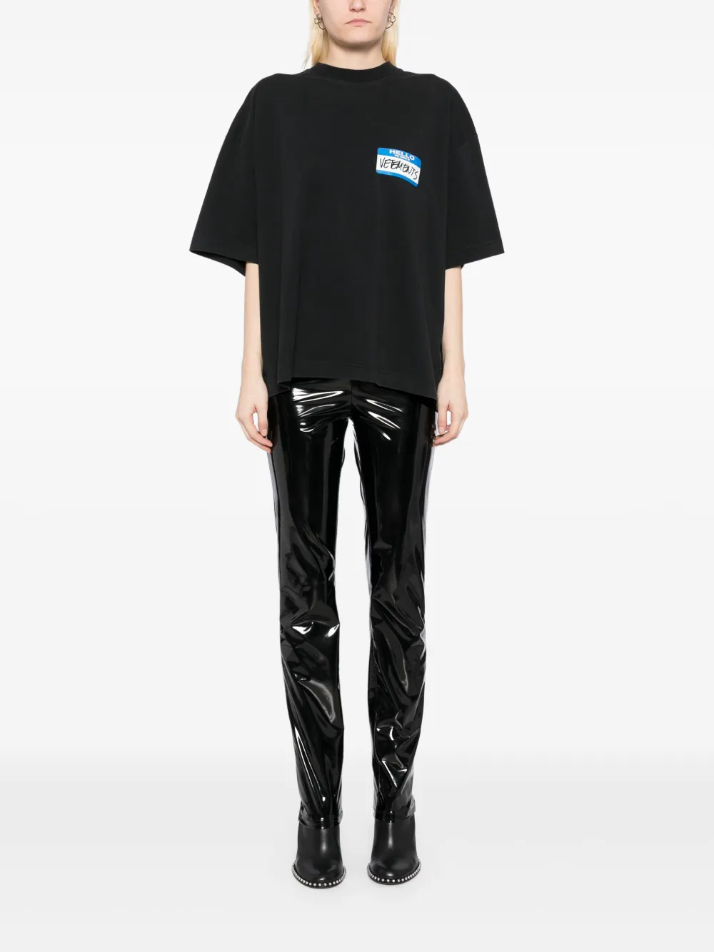 Футболка с круглым вырезом VETEMENTS, черный — фото 2