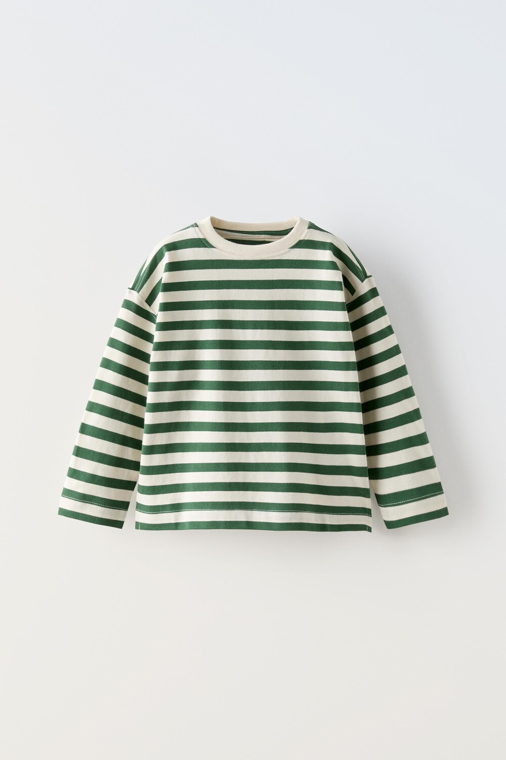 

Полосатая футболка ZARA, зеленый