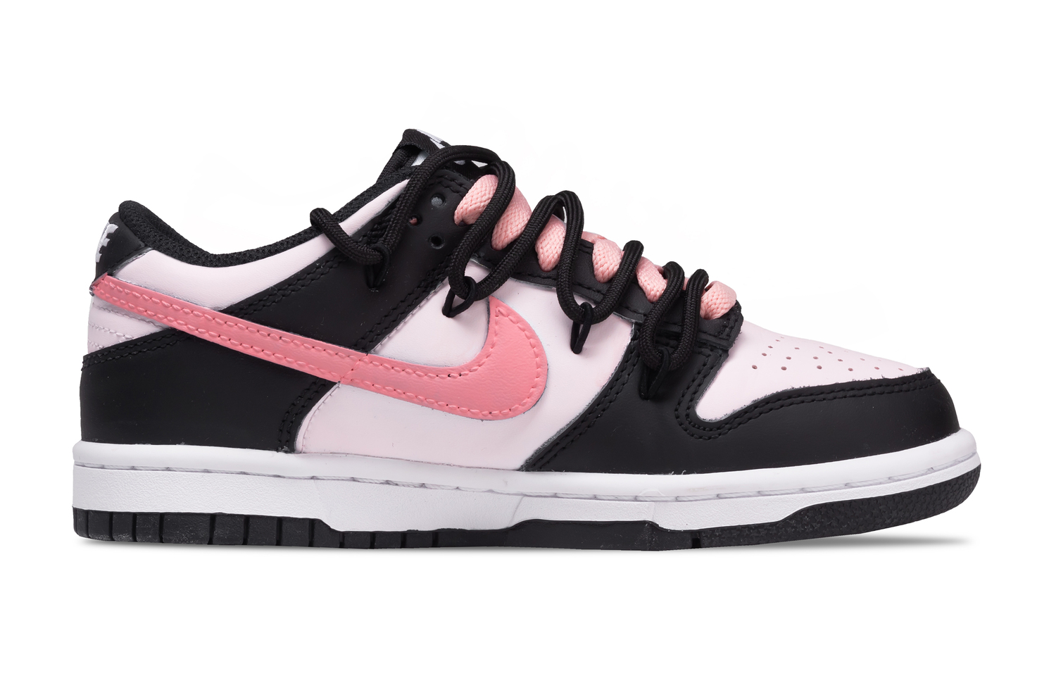 Nike Dunk Abrasion Resistant Slip Resistant Low top Детские скейтбординг кроссовки Black Pink Teenagers — фото 3