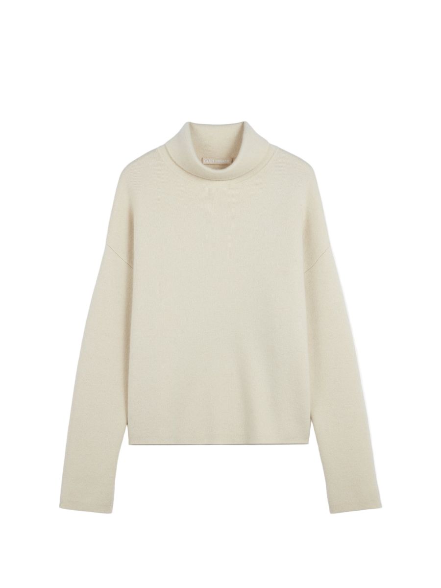 

Женский свитер с высоким воротником из органического цветного кашемира Gobi Cashmere, Neutral-vaporous gray
