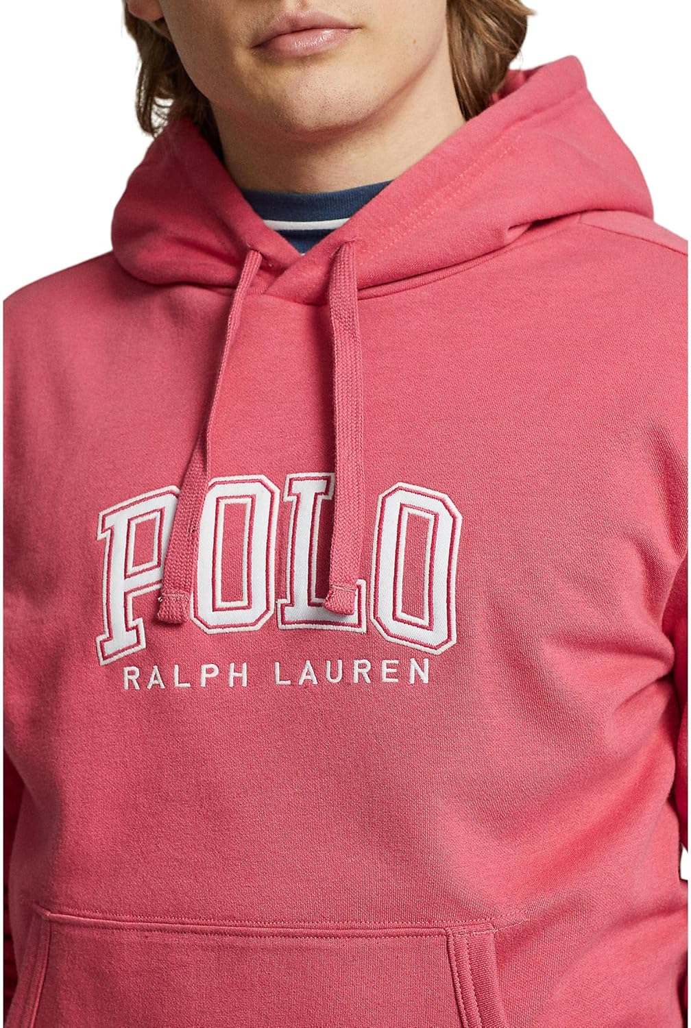 POLO RALPH LAUREN Мужская худи с логотипом из флиса, Nantkt Red — фото 3
