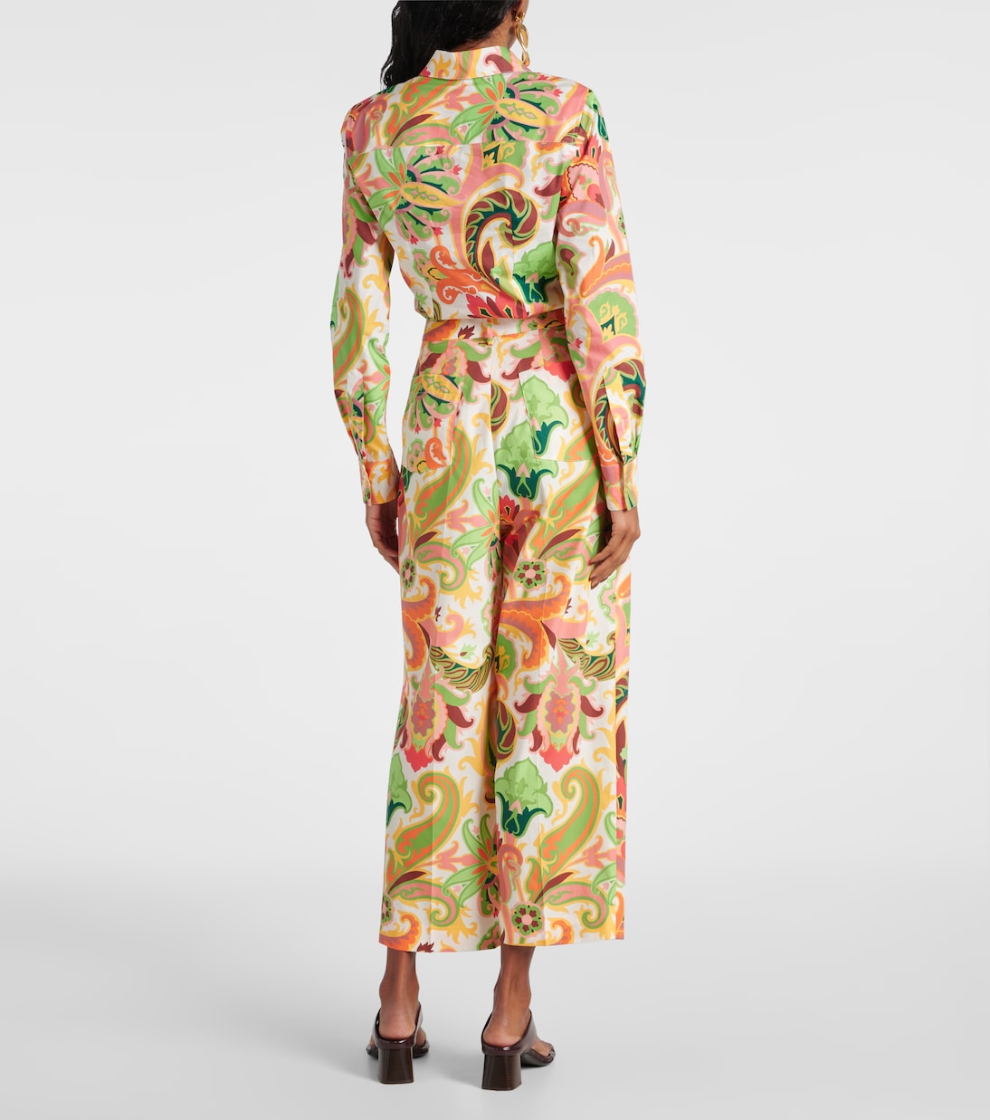 Широкие брюки из принтованного хлопка Etro, Multicolored — фото 3