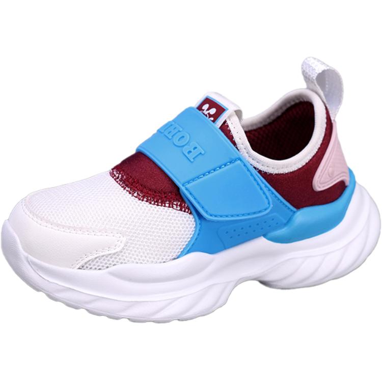 

Нескользящие, износостойкие, дышащие, низкие детские кроссовки для повседневной носки. BOBDOG, бежевый/бордовый