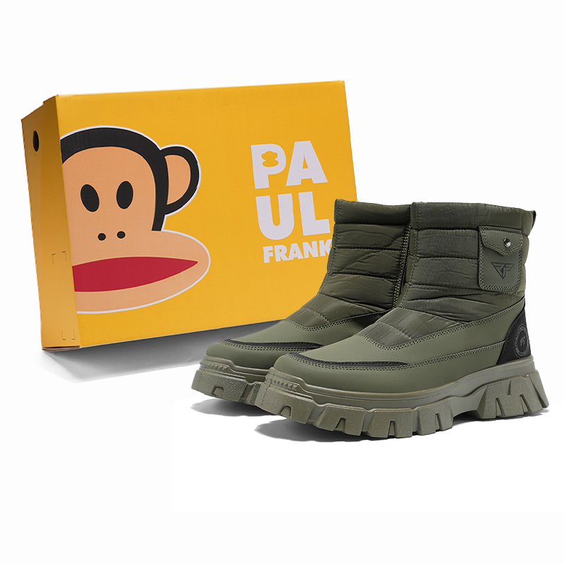

Теплые и водонепроницаемые короткие зимние ботинки для мужчин PAUL FRANK, Black