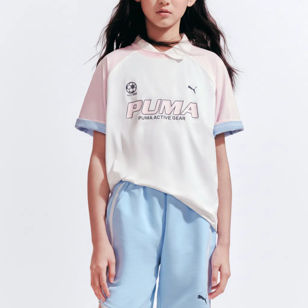 Детская футболка Quick Dry PUMA, White Red Tone 00316 — фото 3