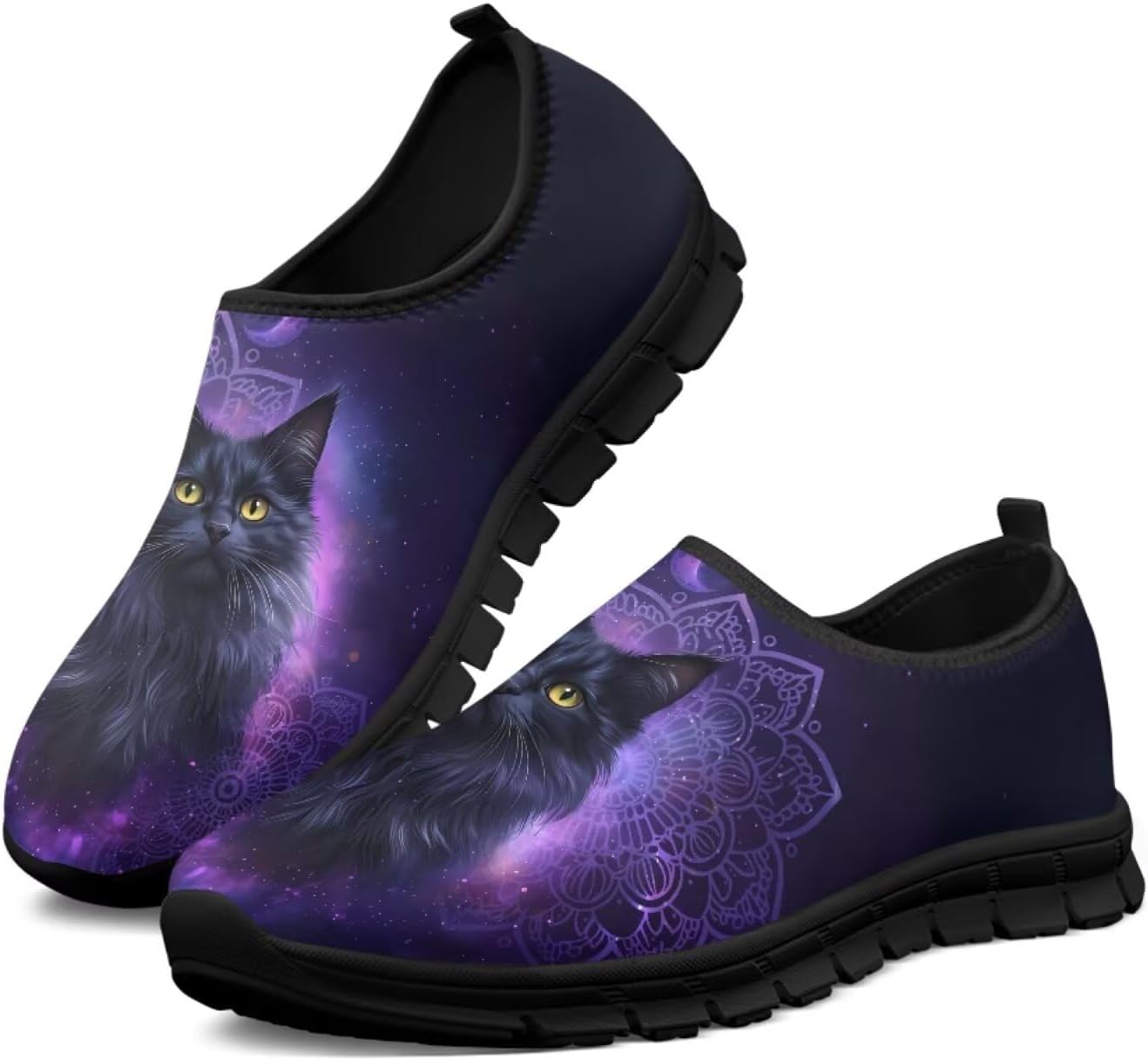 

Кроссовки для тенниса, балетки, прогулочные лоферы, кроссовки, обувь для широкой стопы, деловая офисная обувь для женщин и мужчин Ecaestolph, черный