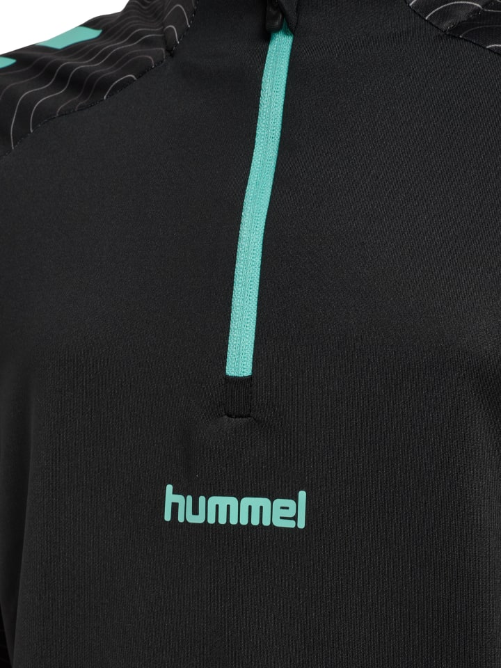 Hummel Детская толстовка Hmlblaze с застежкой-молнией до середины груди, черно-синяя — фото 3