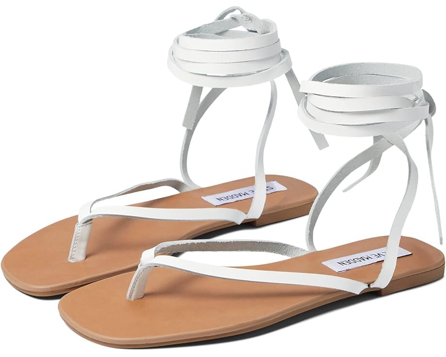 

Сандалии Steve Madden Kanal Flat Sandal, цвет White Leather