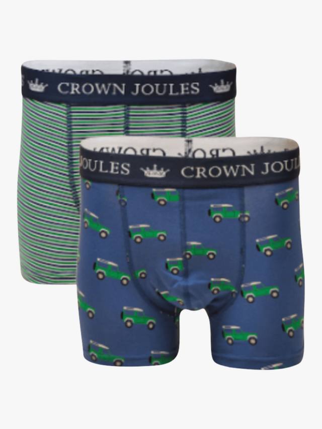 

Хлопковые боксеры с 4x4 принтом и эластичной резинкой Joules, Navy/Green