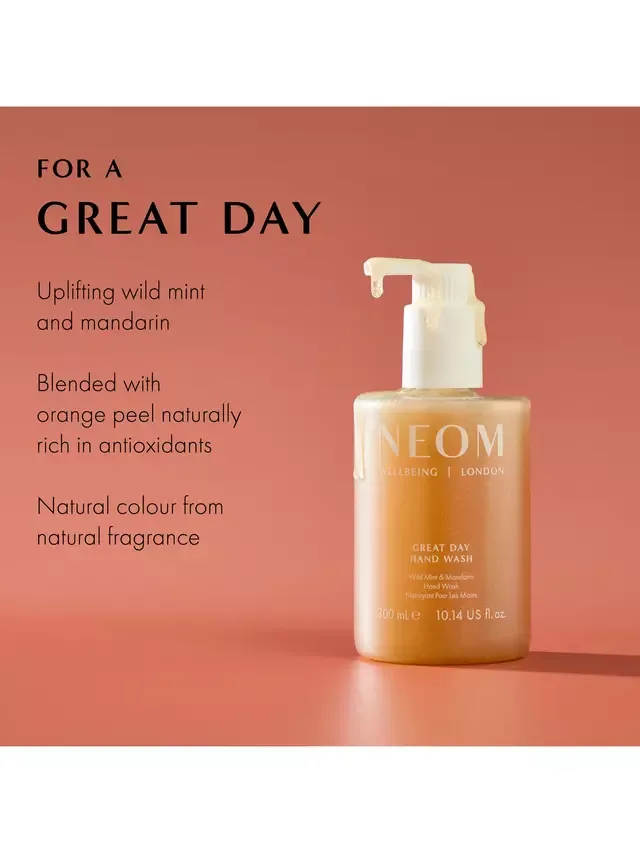 Отшелушивающее мыло для рук Great Day, 300 мл NEOM Wellbeing London — фото 3