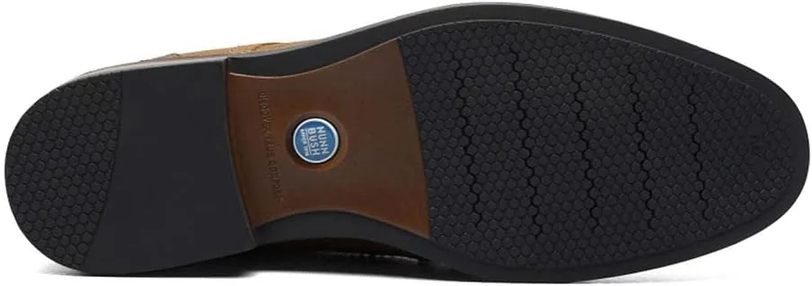 Мужские кожаные Oxford Nunn Bush Centro Flex Wingtip с перфорацией и декоративными элементами в стиле броги, нуровке, коричневый — фото 3