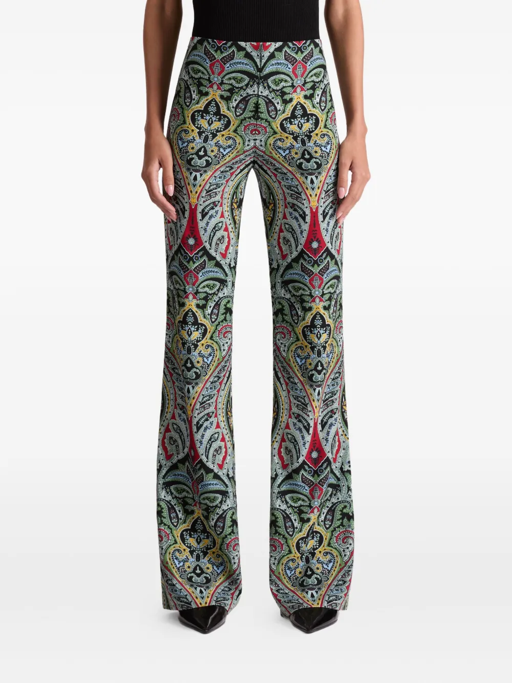 

Брюки с узором пейсли alice + olivia, зеленый