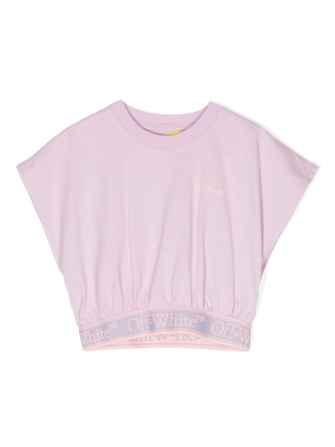 

Off-White Kids укороченная футболка Bookish с логотипом, фиолетовый