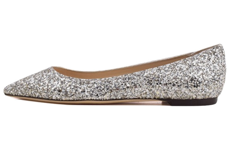 Женские балетки Jimmy Choo Romy, серебряный