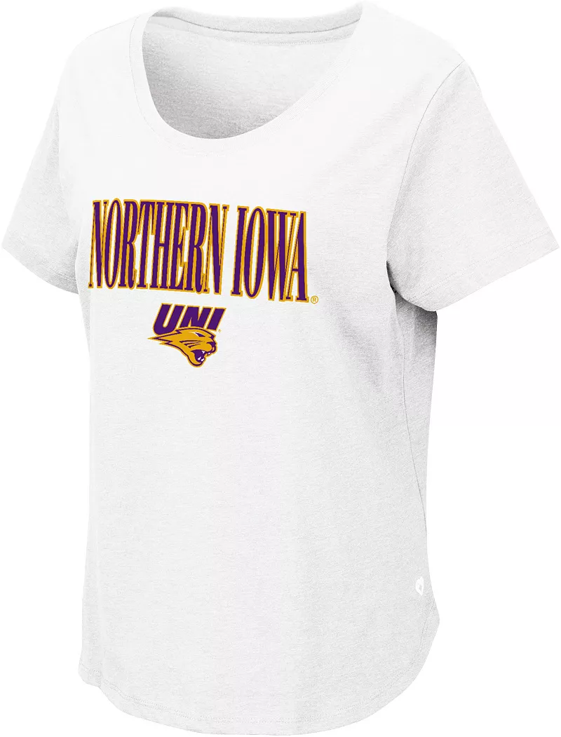 

Женская белая футболка Colosseum Northern Iowa Panthers