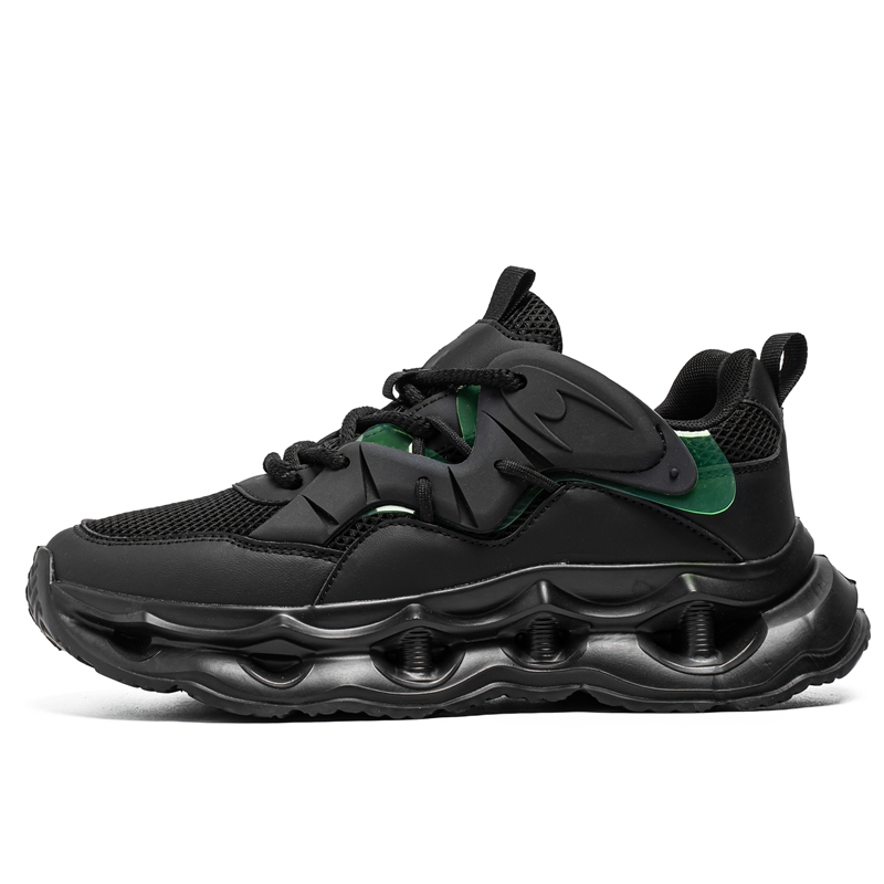 

Magelly Скользоустойчивые износостойкие дышащие массивные низкие кроссовки мужские - черные, цвет Black