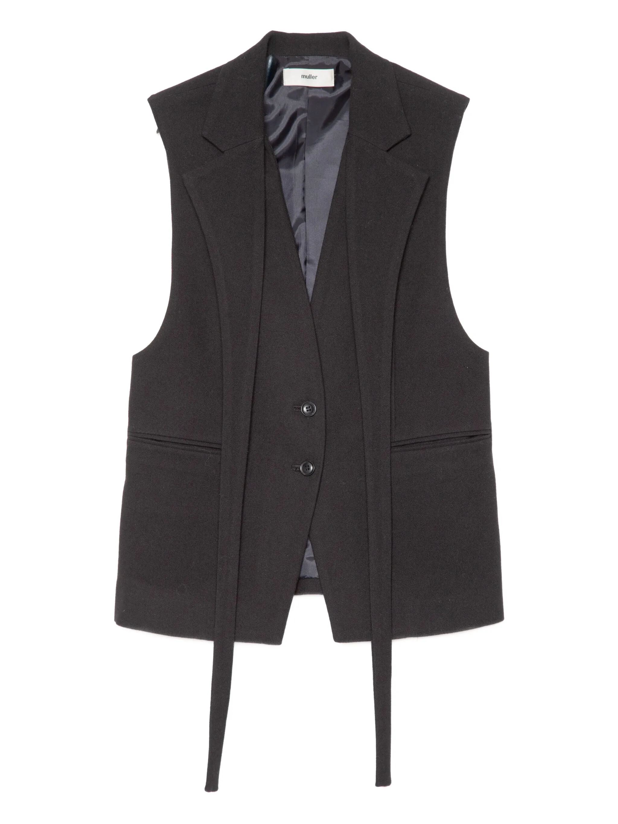 

Жилет с завязками Muller Of Yoshiokubo, черный