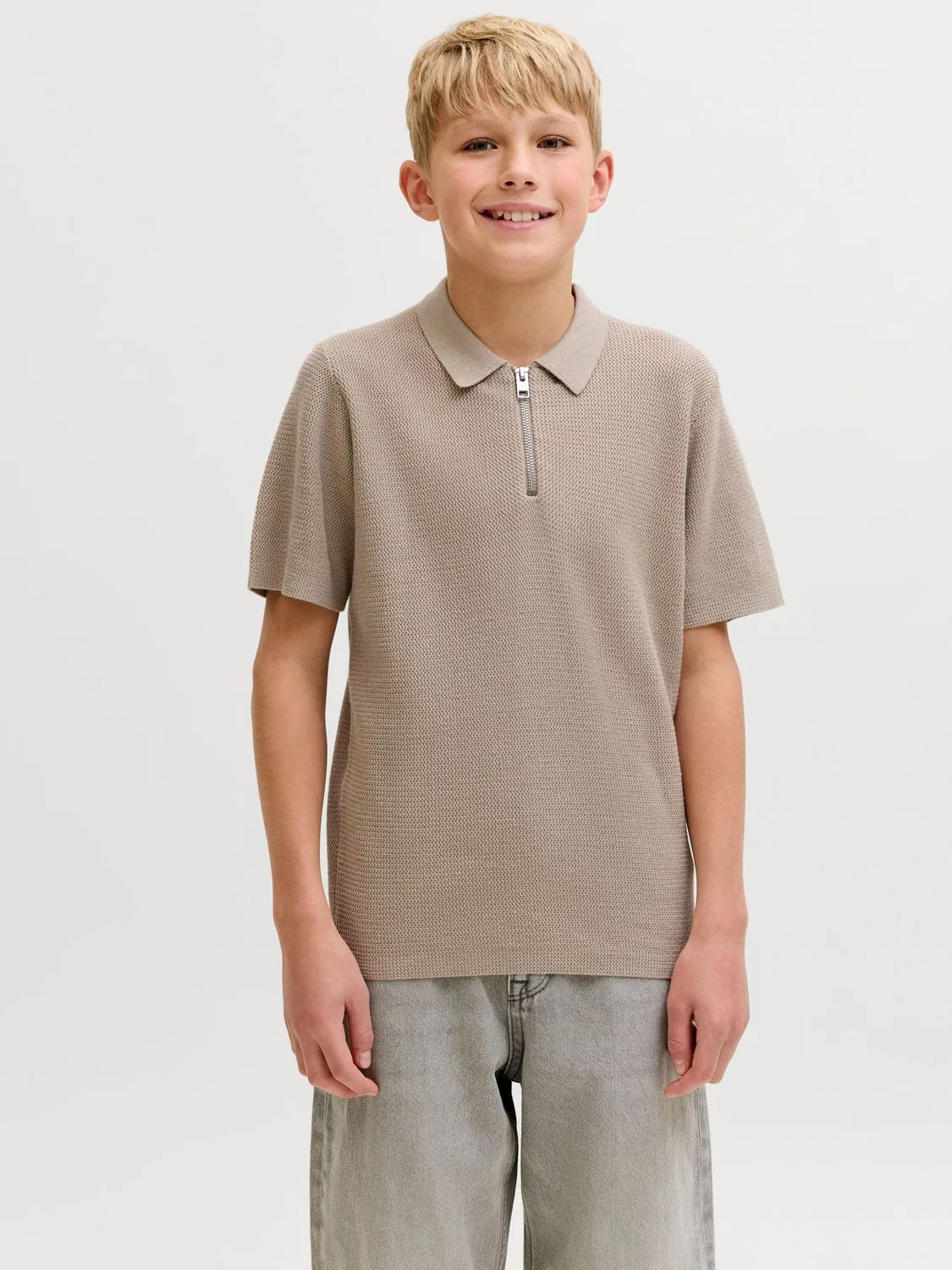 Поло вязаное, джерси, JACK & JONES Junior, стринг — фото 3