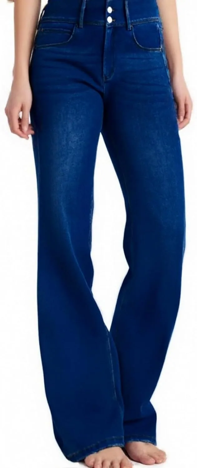 

Женские джинсы прямого кроя Mid Waist Wide Leg Boyfriend Denim Lynroxia