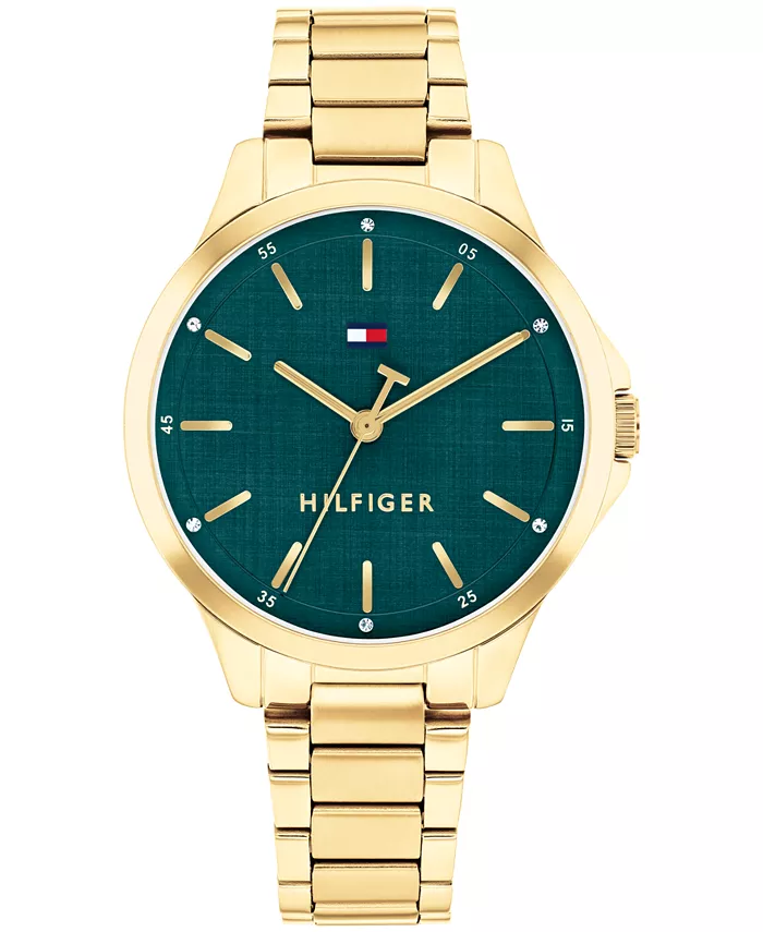 

Женские часы на стальном браслете Quartz Gold Tone, 34 мм Tommy Hilfiger