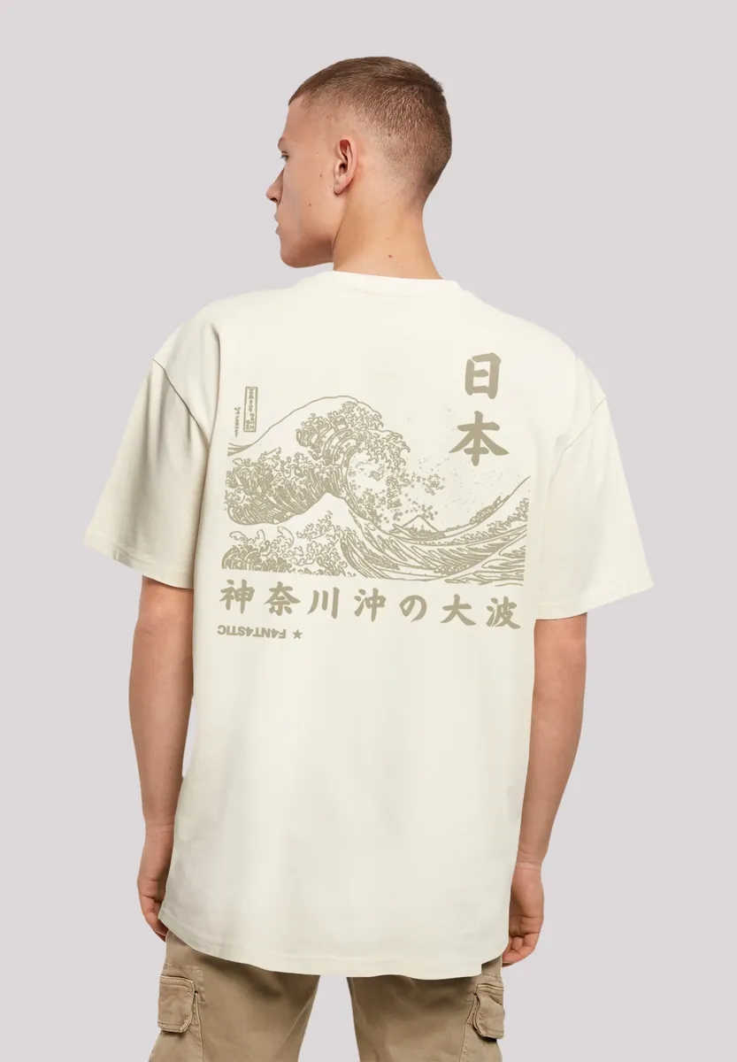 

F4NT4STIC Футболка "Kanagawa Wave", принт, цвет Sand