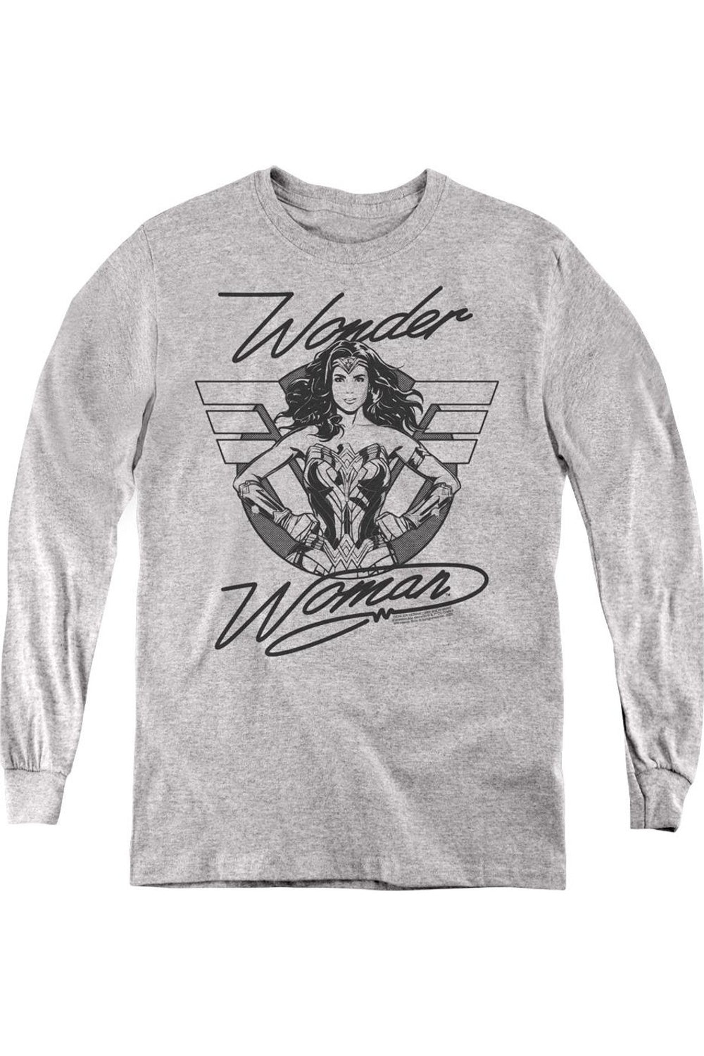 

Футболка с длинным рукавом Wonder Woman 84 Determined Wonder Youth Gildan, Athletic Heather