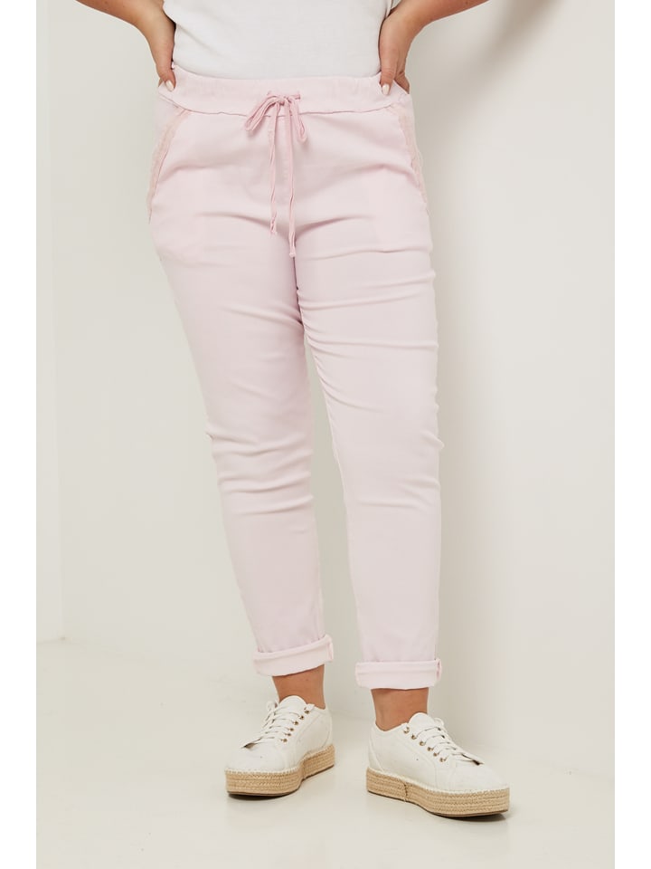 

Тканевые брюки Curvy Lady, розовый