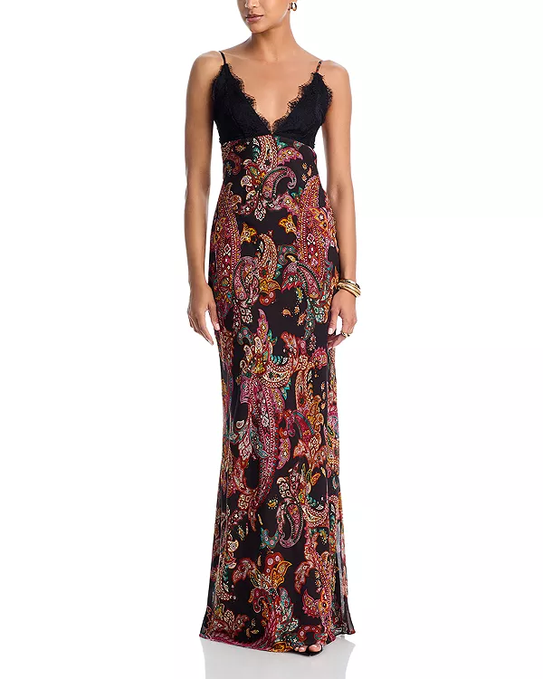 

Платье-Комбинация Susanna с кружевной отделкой L'Agence, мультиколор