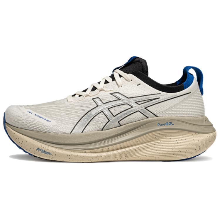 

ASICS Кроссовки для бега GEL NIMBUS 27, износостойкие, дышащие, низкие, повседневные, белые, серебристо-серые
