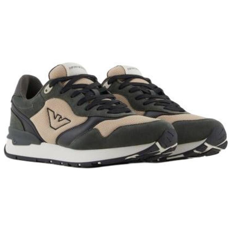Кроссовки EMPORIO ARMANI Lifestyle Shoes Men Low-top Dark Green, темно-зеленый — фото 3