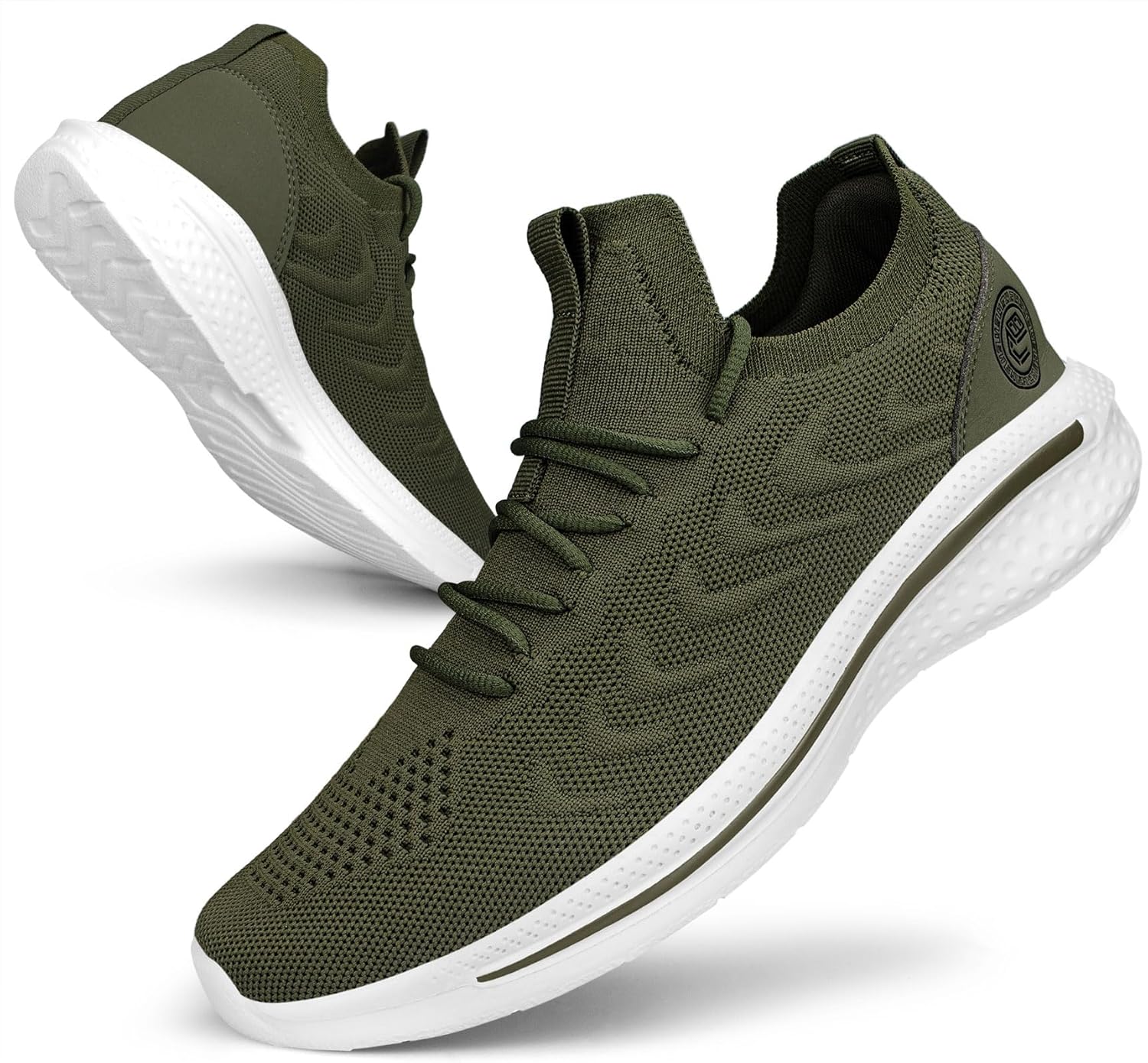 

Кроссовки Pujcs для мужчин, легкие, без шнурков, для бега, ходьбы, работы, тренировок и спорта, зеленый