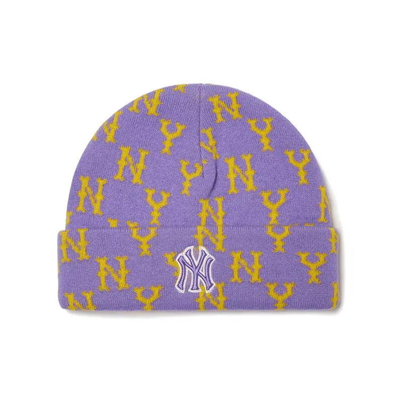 

Детские разноцветные шапочки из овечьей шерсти MLB, фиолетовый