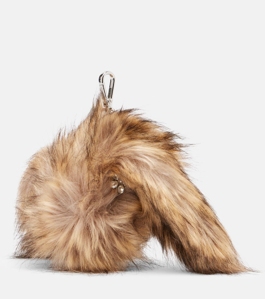 

Украшенный кошелек из искусственного меха Simone Rocha, Brown/Clear