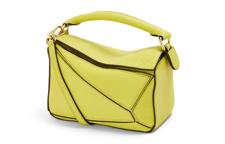 

LOEWE Сумка-головоломка Puzzle Calfskin Geometric Puzzle Bag, женская мини-сумка через плечо лимонного цвета