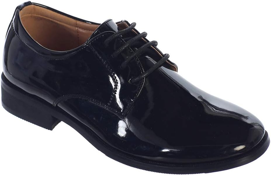 

Детские матовые лакированные туфли-оксфорды для мальчиков Igirldress, черный